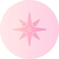 bússola rosa gradiente círculo ícone vetor