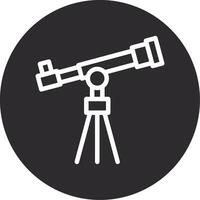telescópio invertido ícone vetor