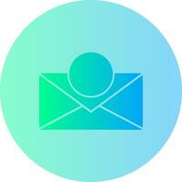 o email gradiente círculo ícone vetor