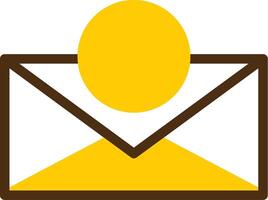 o email amarelo mentir círculo ícone vetor