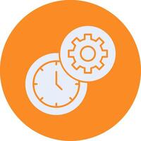 ícone de círculo de glifo de gerenciamento de tempo vetor