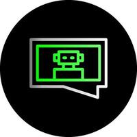 chatbot dual gradiente círculo ícone vetor