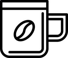 ícone da linha da xícara de café vetor