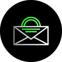 trabalhos o email dual gradiente círculo ícone vetor