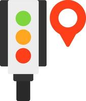 ícone plano de semáforo vetor