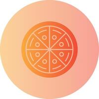 pizza gradiente círculo ícone vetor