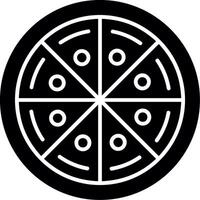 ícone de glifo de pizza vetor