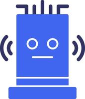inteligente assistente sólido dois cor ícone vetor