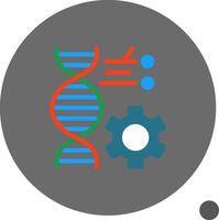 genético Engenharia plano sombra ícone vetor