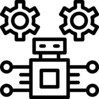 robótico processo automação linha ícone vetor