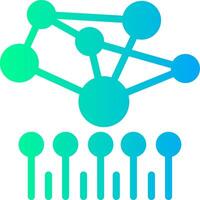 bioinformática sólido multi gradiente ícone vetor