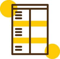 trabalho inscrição Formato amarelo mentir círculo ícone vetor