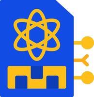 quantum memória plano dois cor ícone vetor