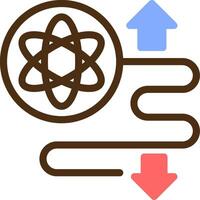 quantum emaranhamento cor preenchidas ícone vetor