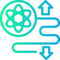 quantum emaranhamento linear gradiente ícone vetor