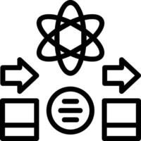 quantum termodinâmica linha ícone vetor