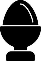 eggcup glifo ícone vetor