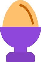 eggcup plano ícone vetor