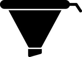 ícone de glifo de funil vetor