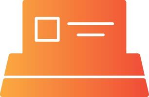 Lugar, colocar cartão suporte sólido multi gradiente ícone vetor