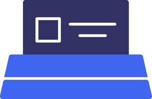 Lugar, colocar cartão suporte sólido dois cor ícone vetor