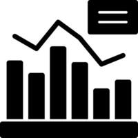 crescimento gráfico glifo ícone vetor