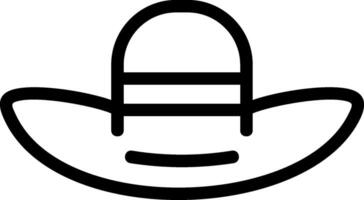 ícone de linha de chapéu vetor
