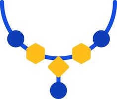 colar plano dois cor ícone vetor