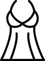 lingerie linha ícone vetor