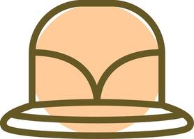 safári chapéu linear círculo ícone vetor
