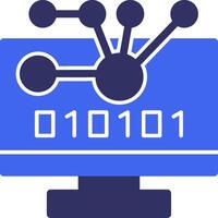 byte lift sólido dois cor ícone vetor