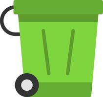 reciclando bin plano ícone vetor