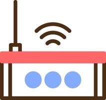 Wi-fi roteador cor preenchidas ícone vetor