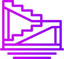 escadas linear gradiente ícone vetor