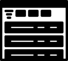 ícone de glifo de filtro vetor