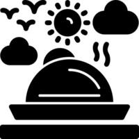 ícone de glifo da culinária local vetor