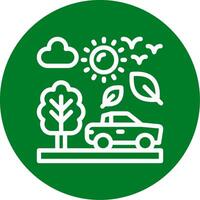 eco amigáveis transporte esboço círculo ícone vetor