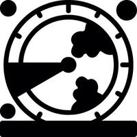 ícone de glifo da hora da terra vetor