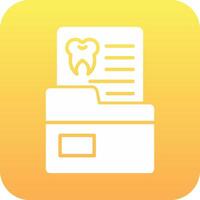 ícone de vetor de registro odontológico