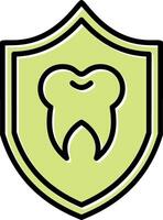 ícone de vetor de proteção dentária