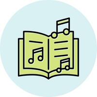 ícone de vetor de livro de música