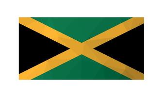 vetor ilustração. oficial símbolo do Jamaica. nacional bandeira dentro verde, preto, amarelo cores. criativo Projeto dentro baixo poli estilo com triangular formas. gradiente efeito