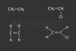 monômero molecular esquelético químico Fórmula vetor