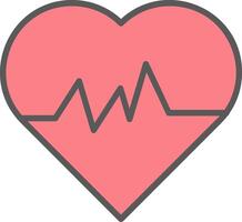 ícone de vetor de batimento cardíaco