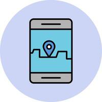 Smartphone GPS vetor ícone