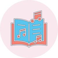 ícone de vetor de livro de música