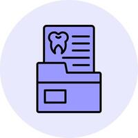 ícone de vetor de registro odontológico