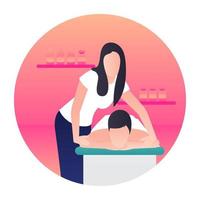 conceitos de massagem corporal vetor