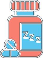dormindo pílulas vetor ícone