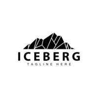 iceberg logotipo, Antártica logotipo projeto, simples natureza panorama vetor ilustração modelo